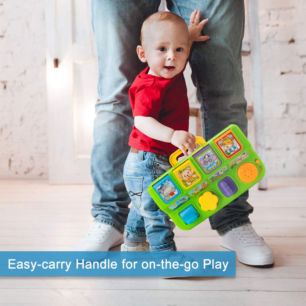 YEEBAY pop-up animals toy enhances hand-eye coordination during play sessions.