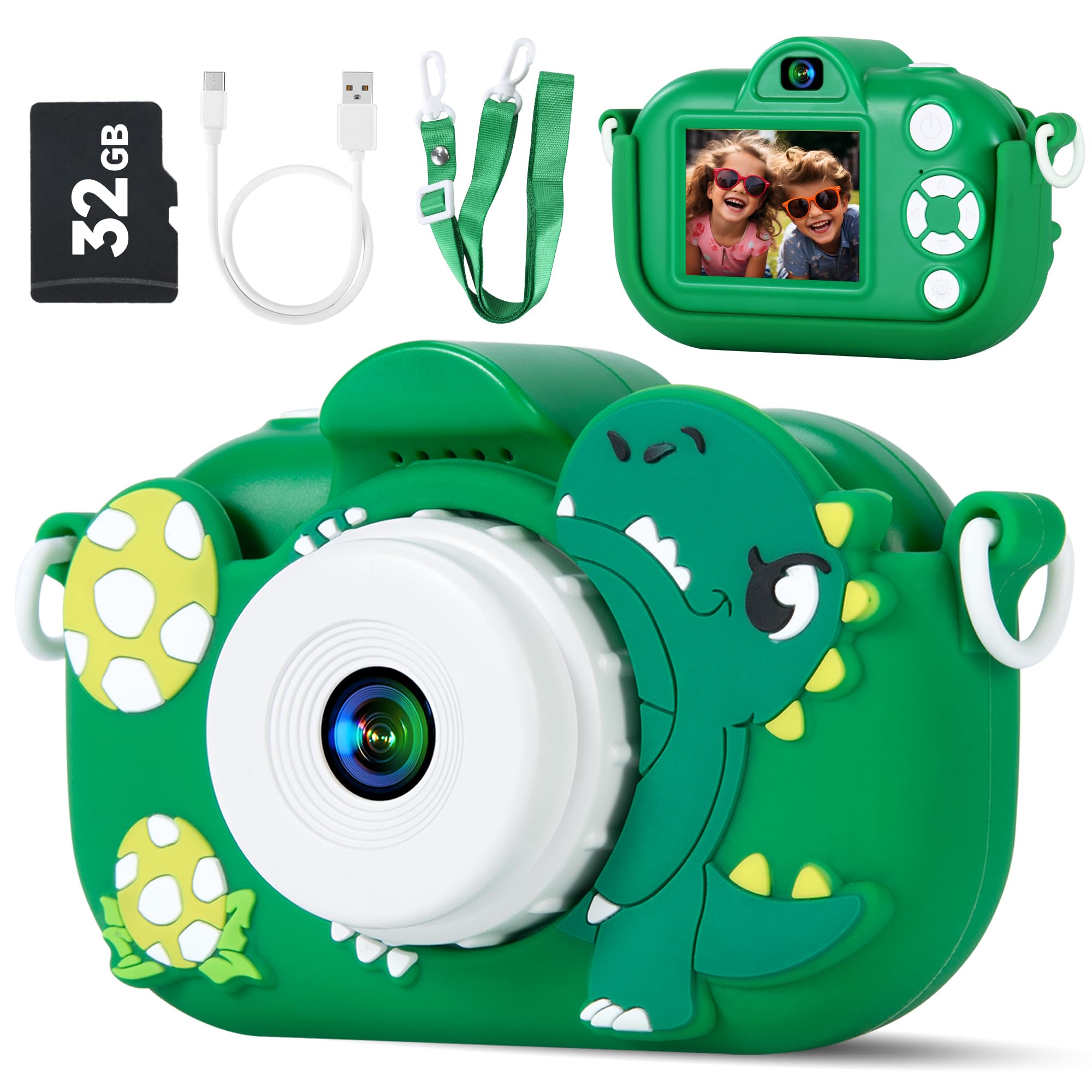 YEEHAO Kids Camera front view with 48MP dual lens for bright memories