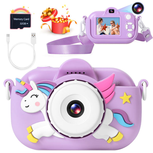 YEEHAO kids camera front dual lens captures crisp 32MP selfies and outdoor moments