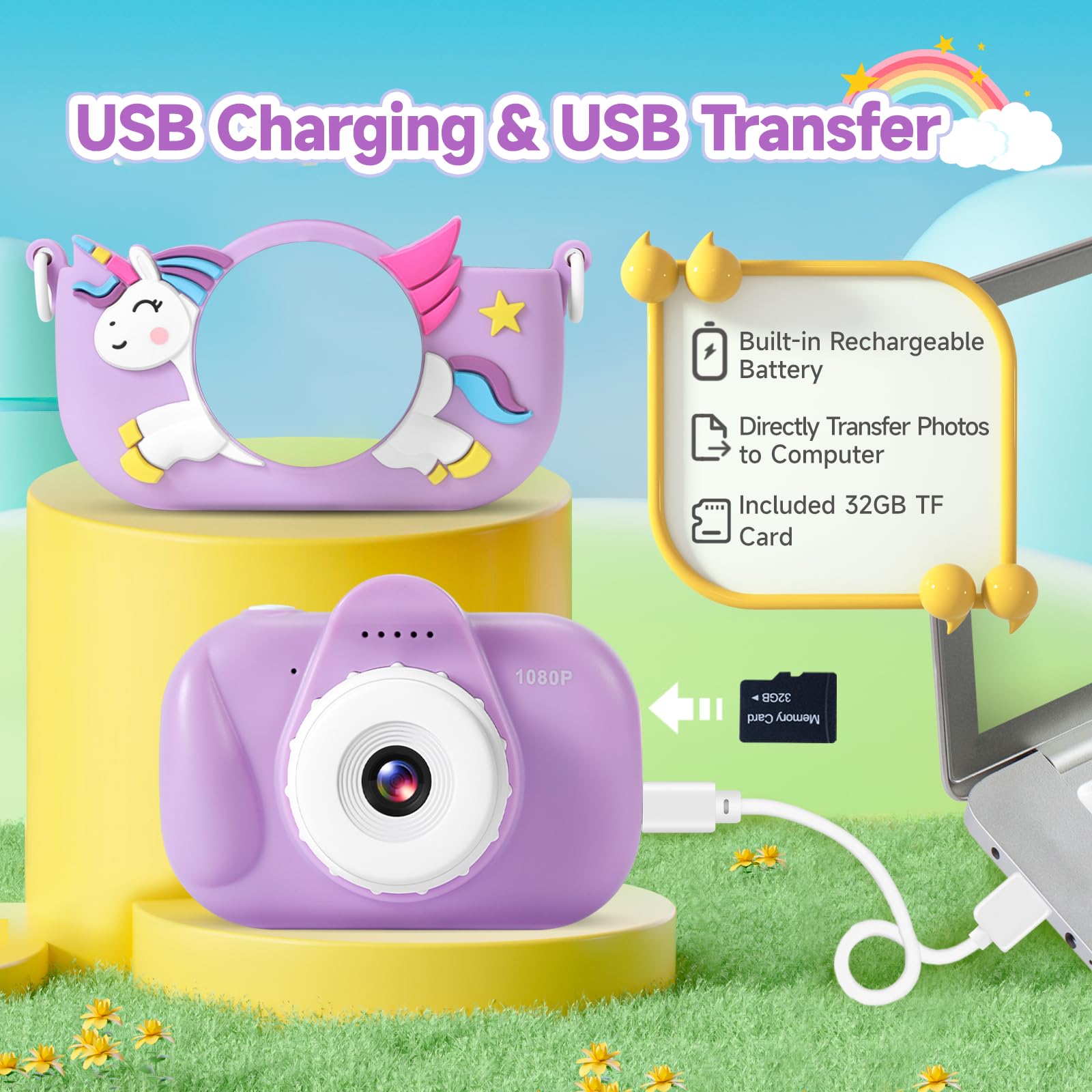 YEEHAO kids camera safety breakaway lanyard keeps it within easy reach