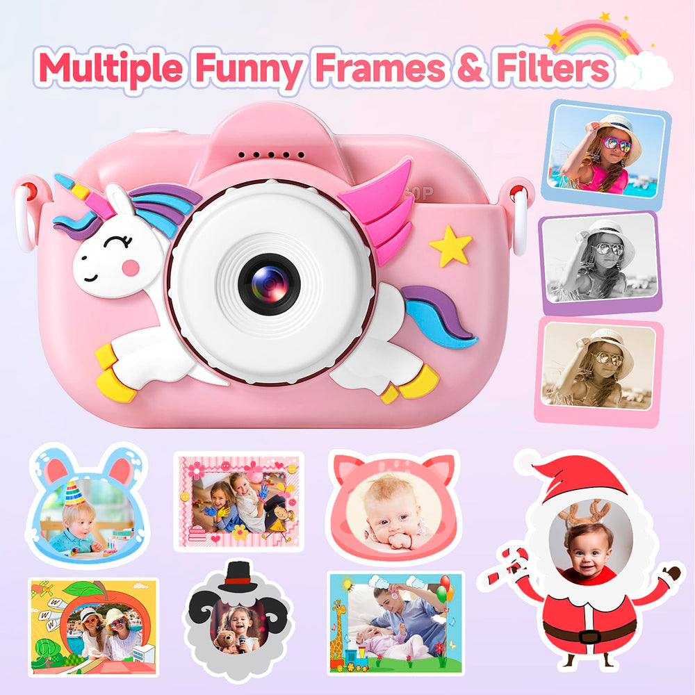 YEEHAO 32MP kids camera with lanyard supports safe, hands-free portability