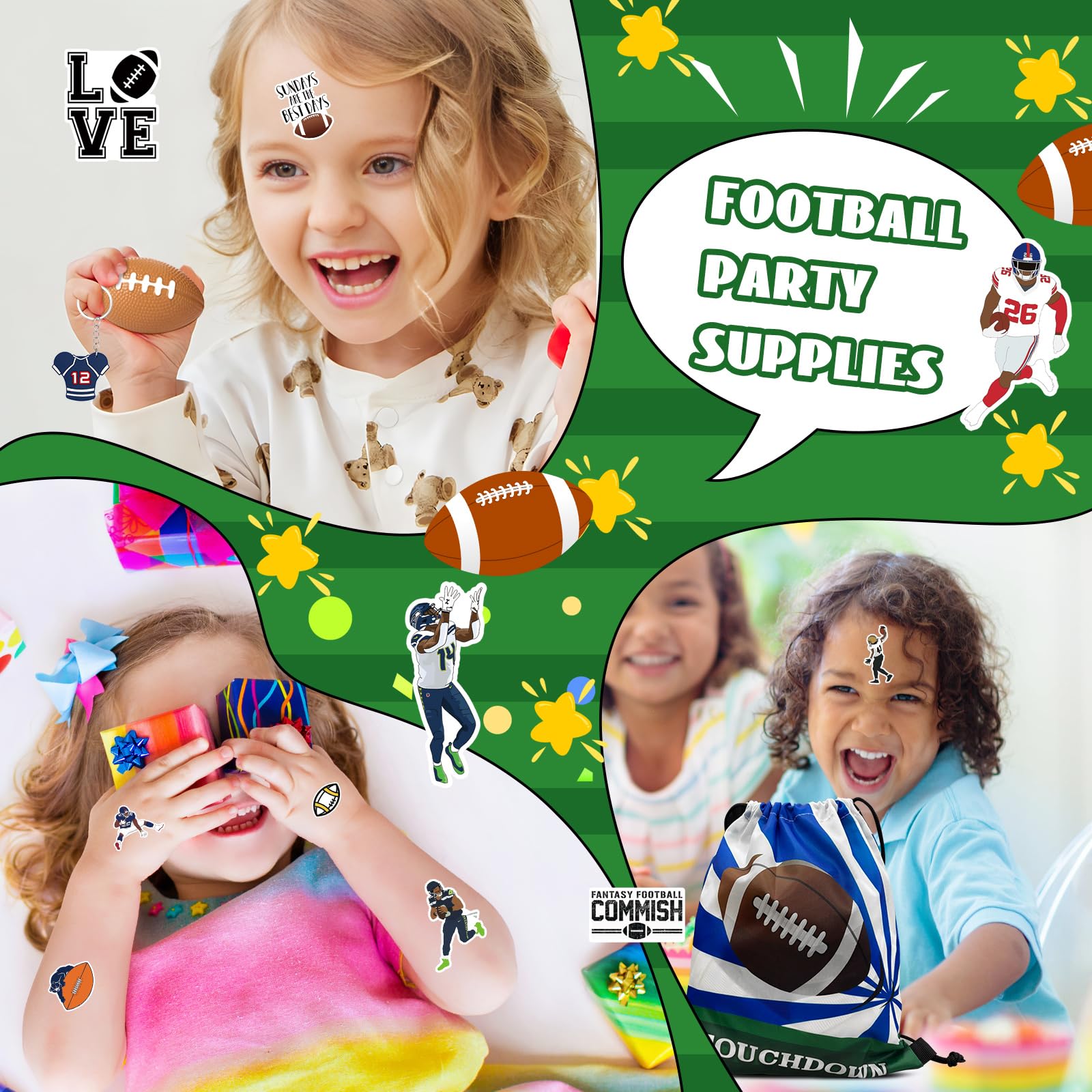 Yeepestmi football keychain adds keepsake to party favors