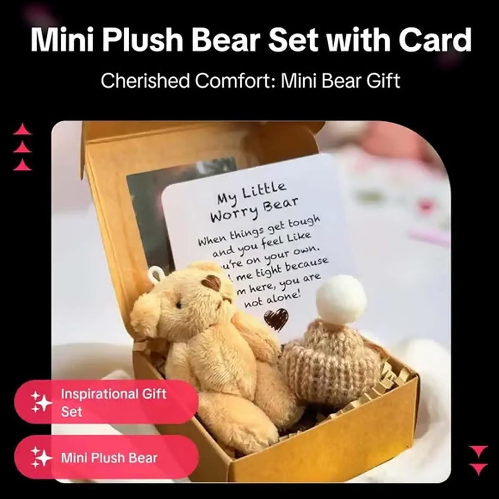 Yeesam handmade crochet bear — soft plush companion in a keepsake box.