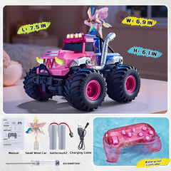 YEESWOOQI pink monster truck gift-ready packaging for gifting.