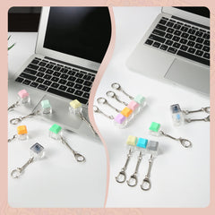 Yeetec fidget keyboard keychain compact size fits pockets and bags