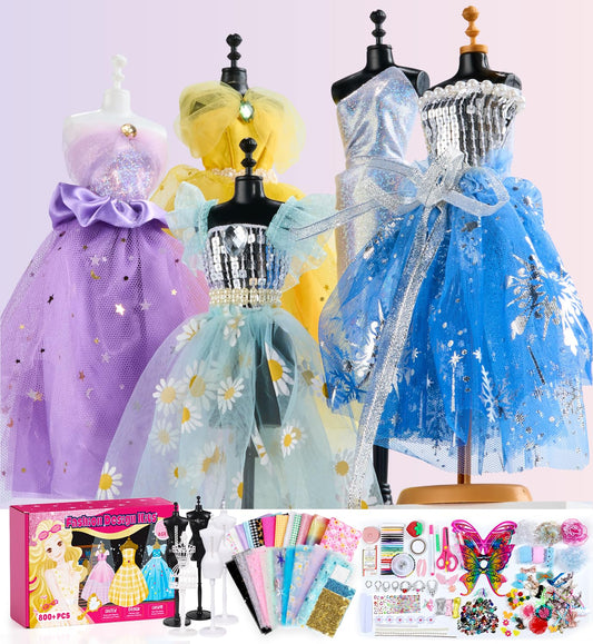 YEETIN fashion designer kit with 5 mannequins fuels imaginative dressmaking and role-play.