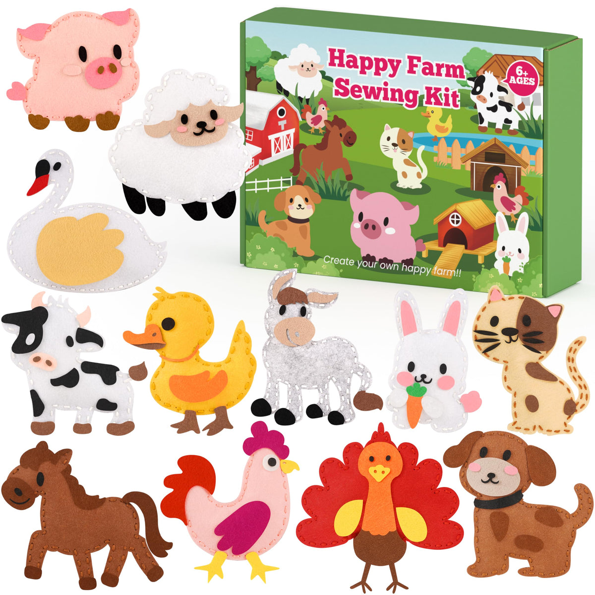 YEETIN sewing kit for kids beginners with simple setup for learning.
