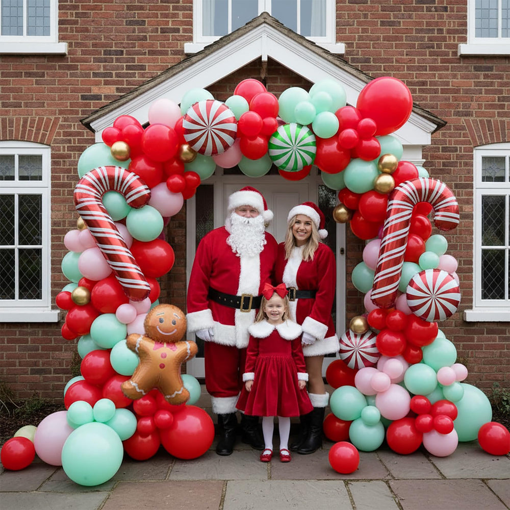 yeewaka Candy Cane foil balloons bring classic charm to New Year celebrations.