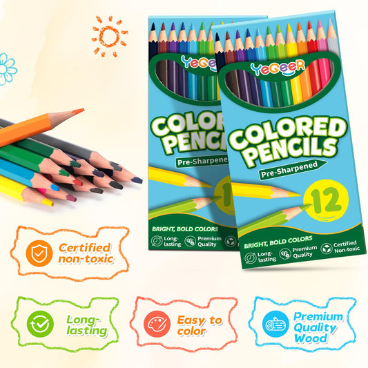 YEGEER 44 packs pre-sharpened pencils ready for classroom use