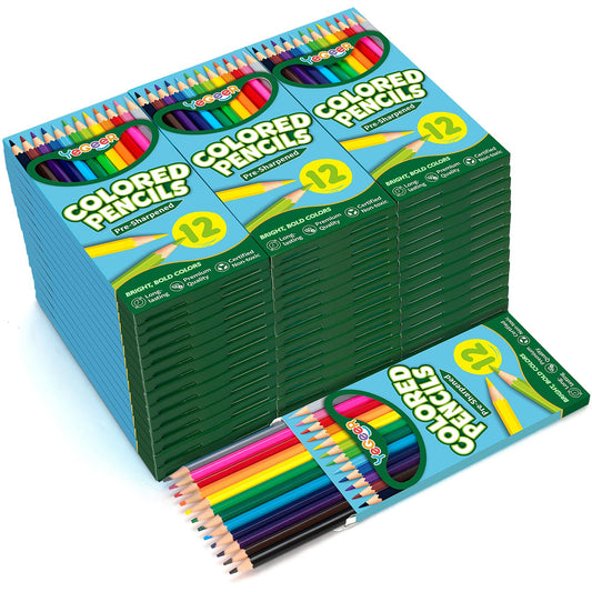 YEGEER 528-count colored pencils bulk with 12 colors for vibrant art projects