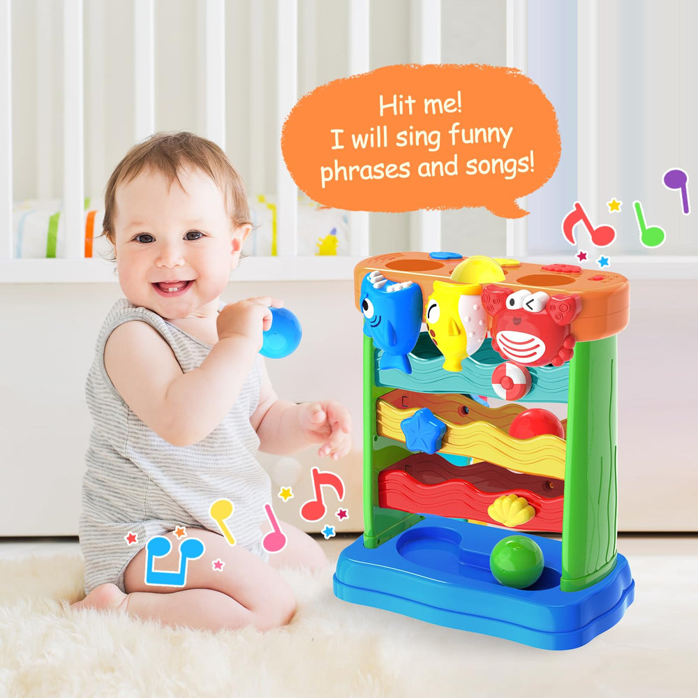 YEGEER ball feeding interaction toy showing animal mouth triggering music