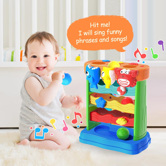 YEGEER ball feeding interaction toy showing animal mouth triggering music