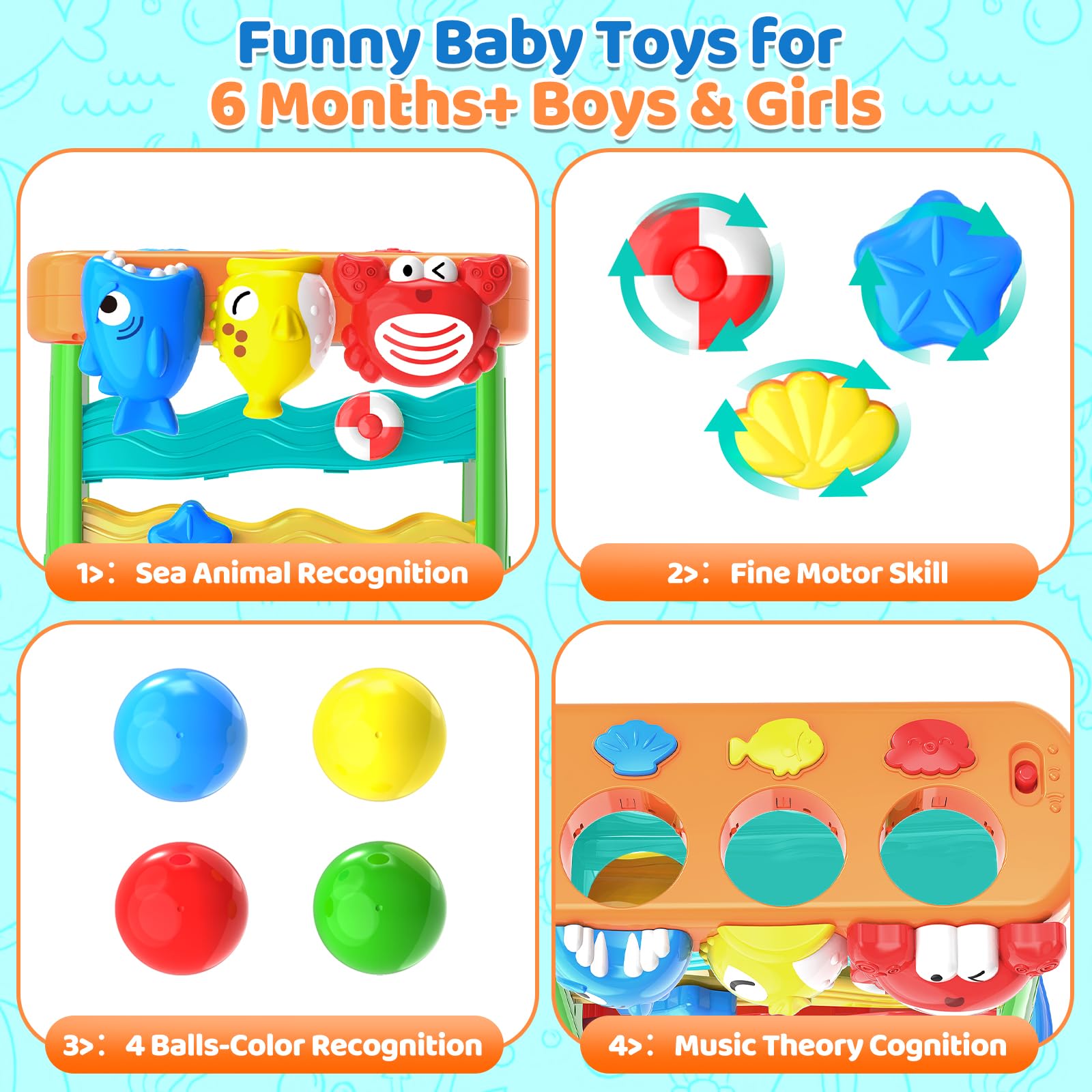 YEGEER color matching activity linking balls to animals