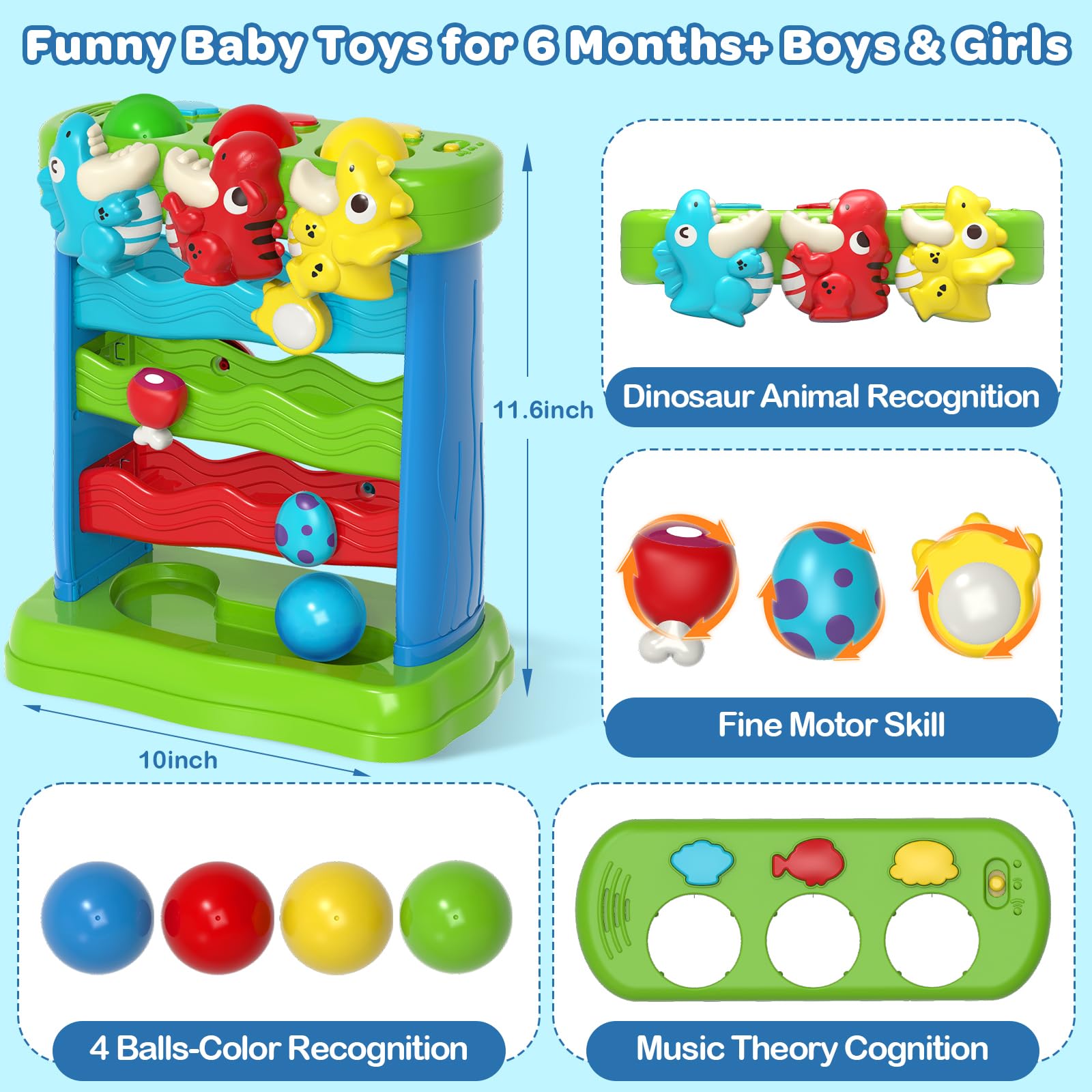 YEGEER dinosaur egg design features safe, choking-aware packaging for toddlers.