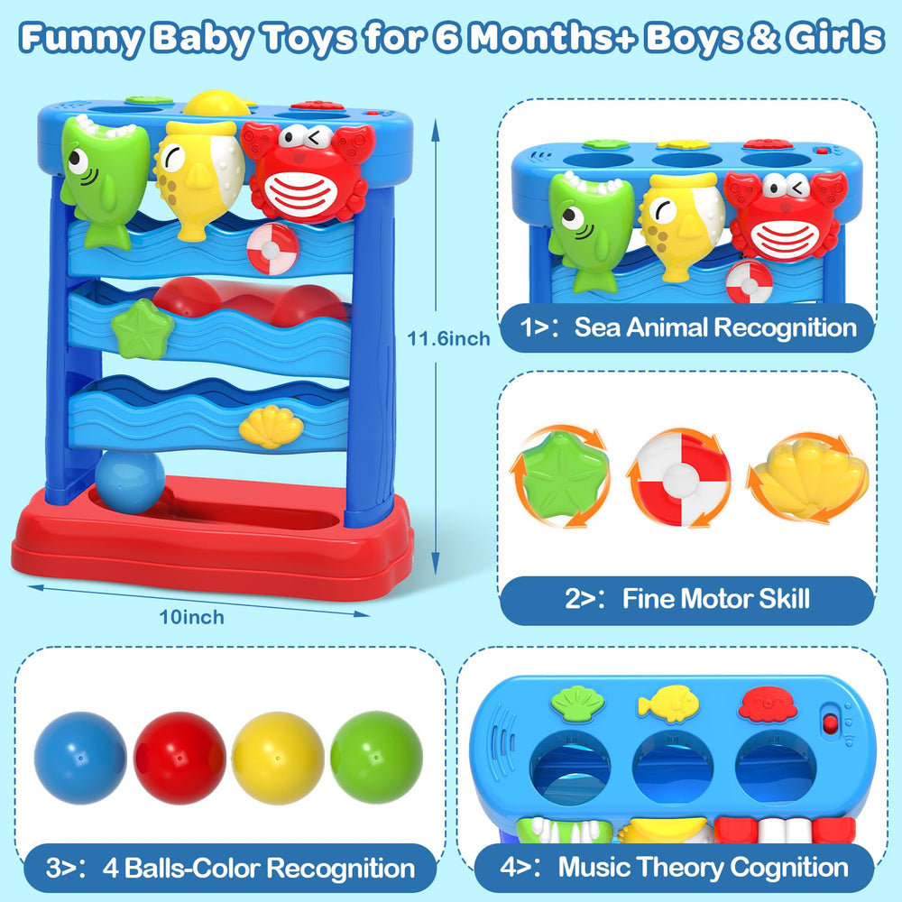 YEGEER musical toddler toy with 35 songs supports auditory development