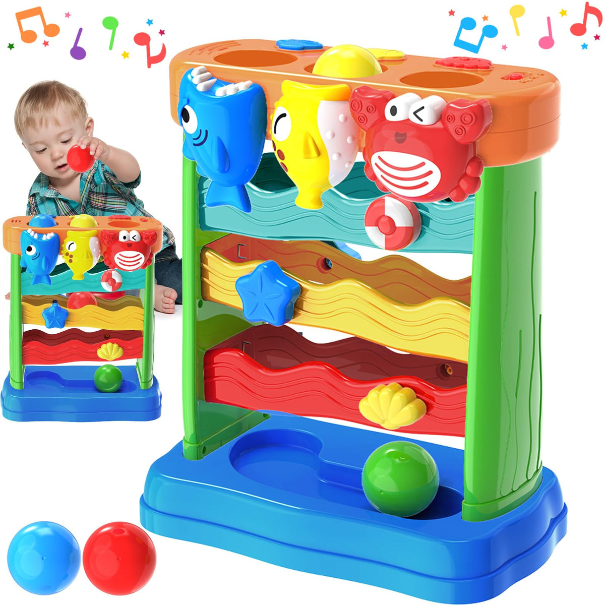 YEGEER ocean animals toy with bright colors to attract toddlers