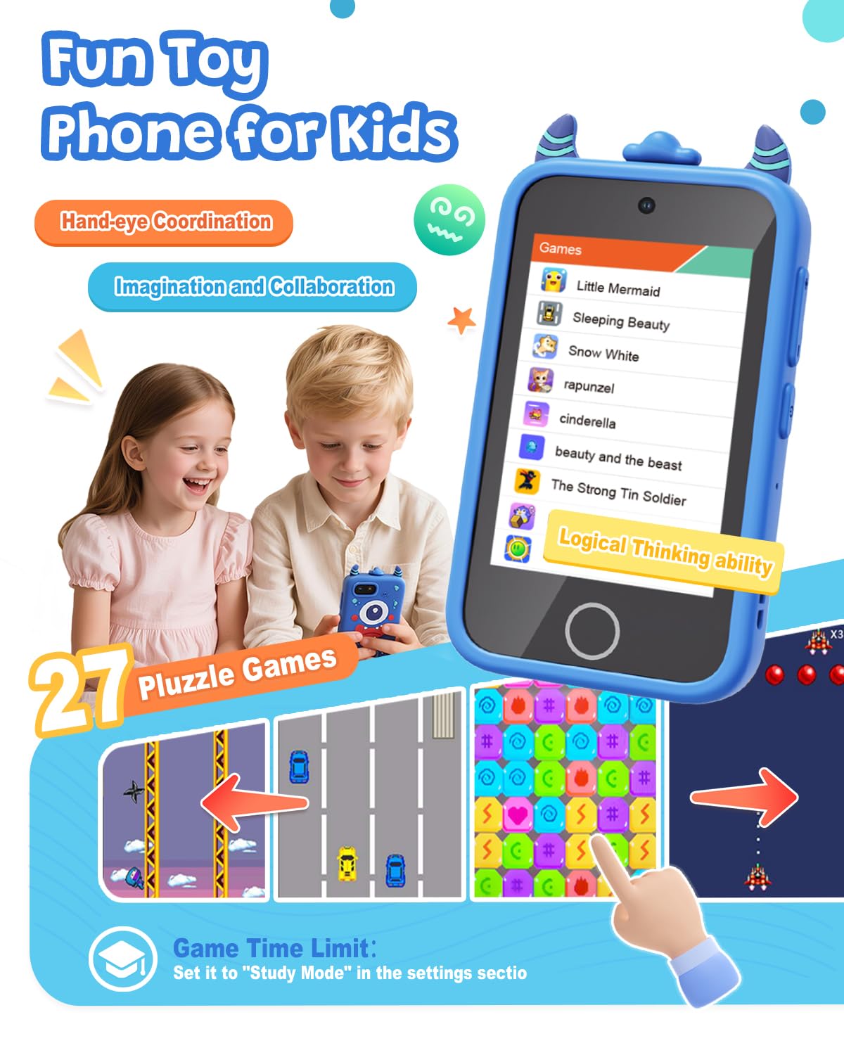 Yehtta Kids Phone dual cameras enable cute selfies and quick photos.