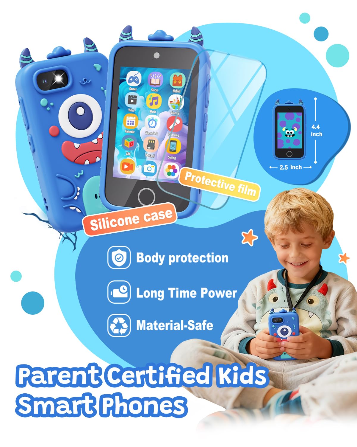 Yehtta Kids Phone shockproof case emphasizes durable, child-safe design.