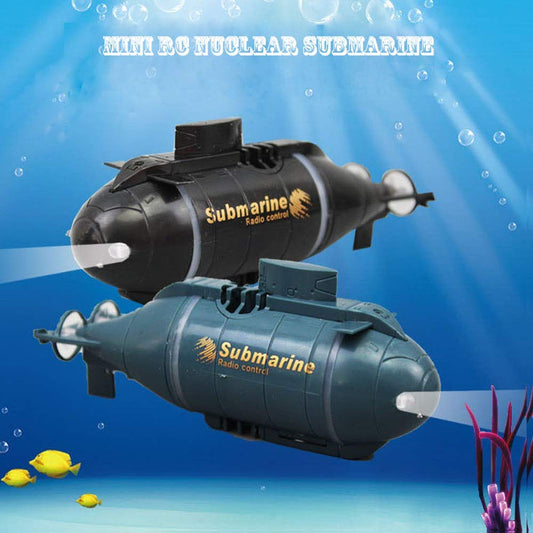 YEIBOBO! 6-channel RC submarine black remote control in use for pool adventures.