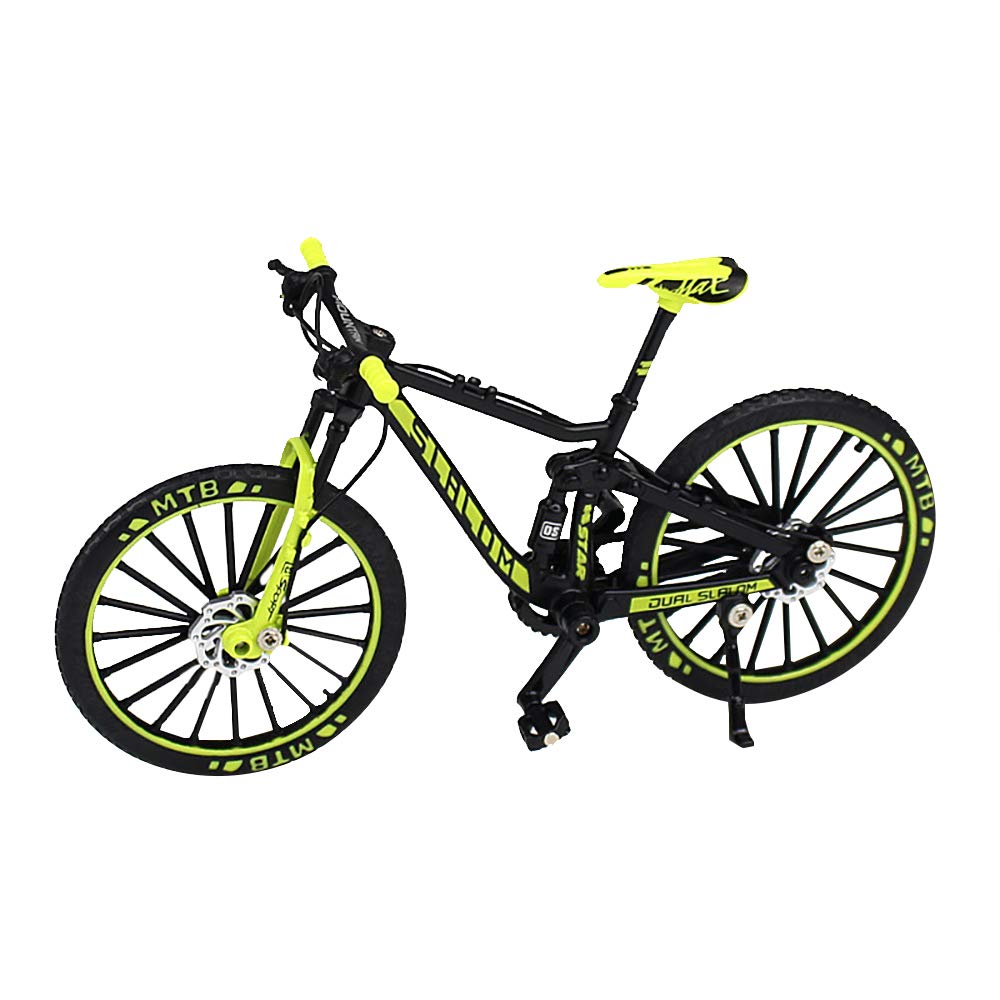 YEIBOBO alloy mini downhill bike toy front view for desk display.