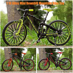 YEIBOBO alloy mini downhill bike toy handlebar turn close-up.