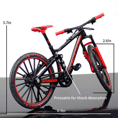 YEIBOBO alloy mini downhill bike toy black-orange desk display to enhance workspace decor.