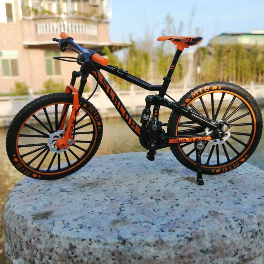 YEIBOBO alloy mini downhill bike toy pedal action demonstrates belt drive