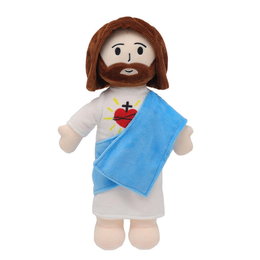 Yelakey 13-inch Jesus plush toy, soft bedtime companion.