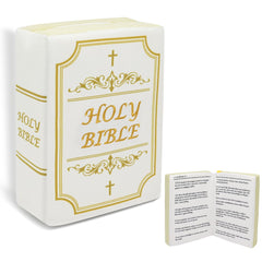 Yelakey Bible Pillow Book Plush opened to show scripture statements for cozy reading