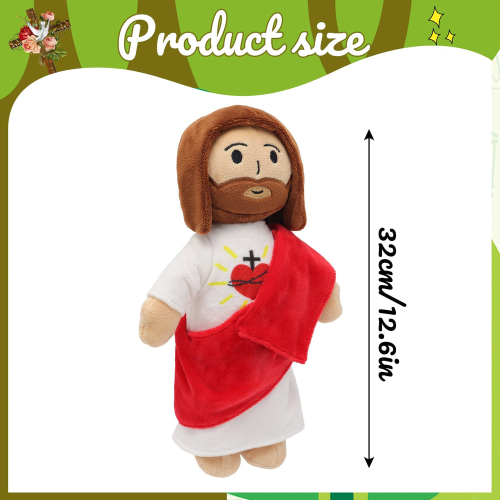 Yelakey heart of Jesus plushie ready for hugs and prayers.