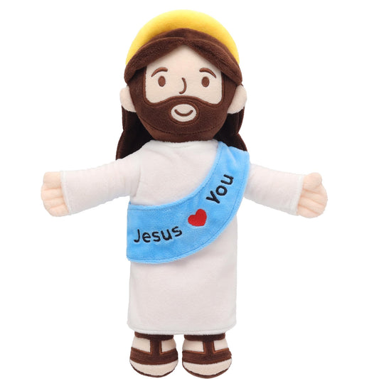 Yelakey Jesus Plush 13-inch doll offers a soft hug for kids.