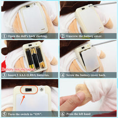 Yelakey Jesus plush easy battery access for quick setup