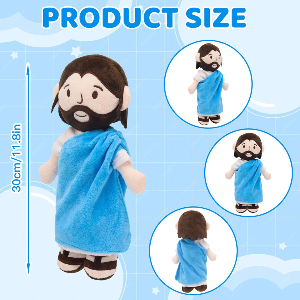 Yelakey Jesus plush doll close-up shows soft fabric and durable stitching