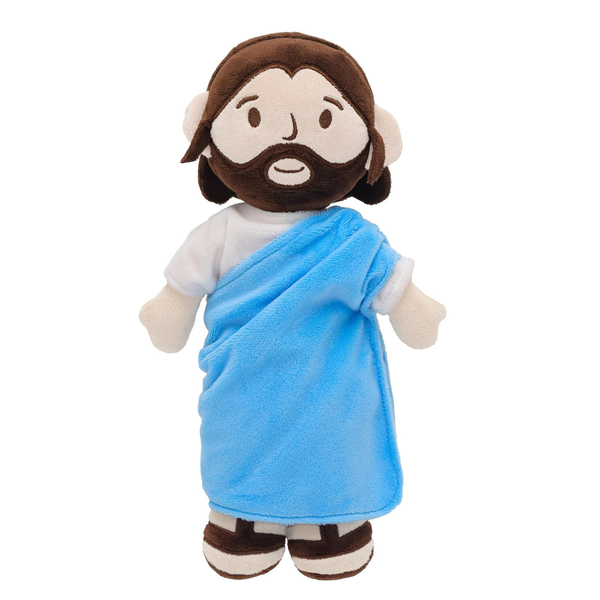 Yelakey Jesus plush doll front view, soft guardian for everyday comfort