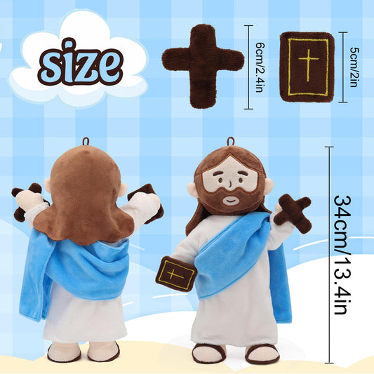 Yelakey Jesus plush doll with poseable limbs for interactive storytelling