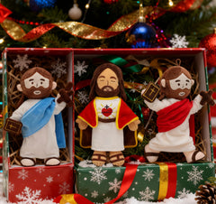 Yelakey Jesus plush doll packaged in vacuum packaging for protection