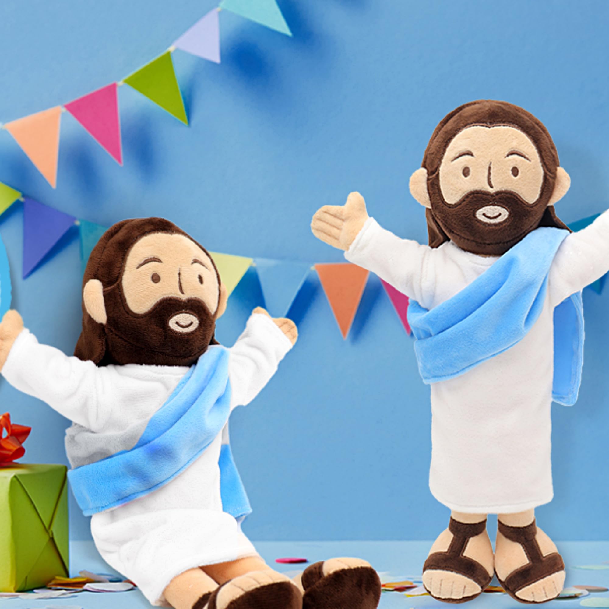 Yelakey Jesus plush decor for Easter tables and festive displays.