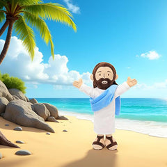 Yelakey Jesus plush, gift-ready brown-toned keepsake for religious celebrations.