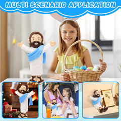 Yelakey Jesus plush with a child, safe for kids and family moments.