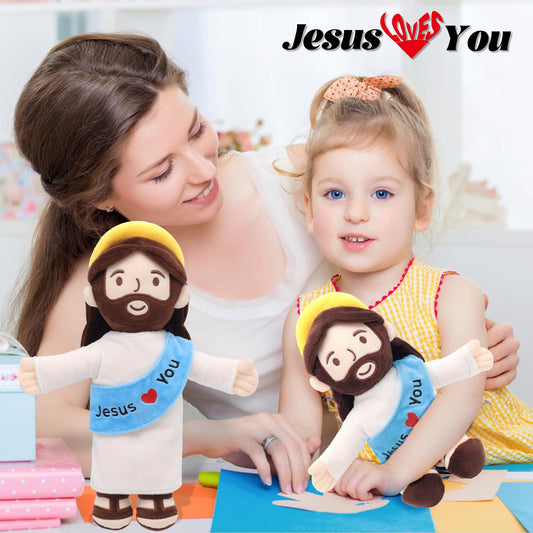 Yelakey Jesus Plush soft stuffed toy, ideal for calming cuddles.