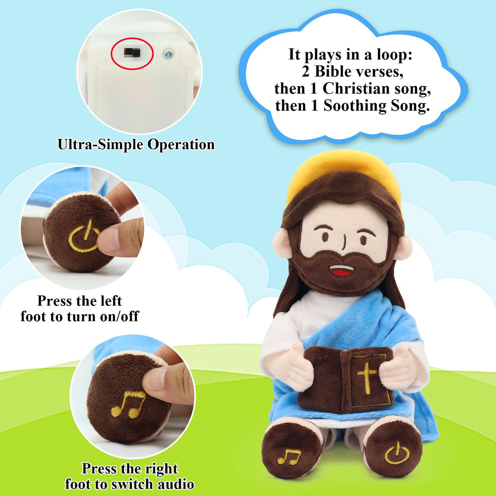 Yelakey Jesus plush songs and instrumentals offer faith inspired melodies