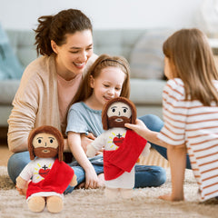 Yelakey safe, washable Jesus plush suitable for regular use.
