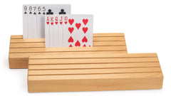 Yellow Mountain Imports pair of robust beechwood racks for organizing cards
