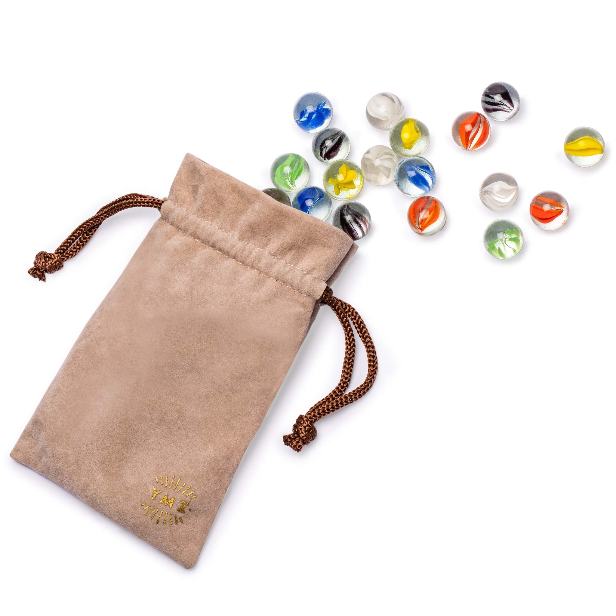 Yellow Mountain Imports 16mm marbles ready for Chinese checkers and other marble games.