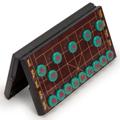Yellow Mountain Imports folding Xiangqi set allows compact packing after games.