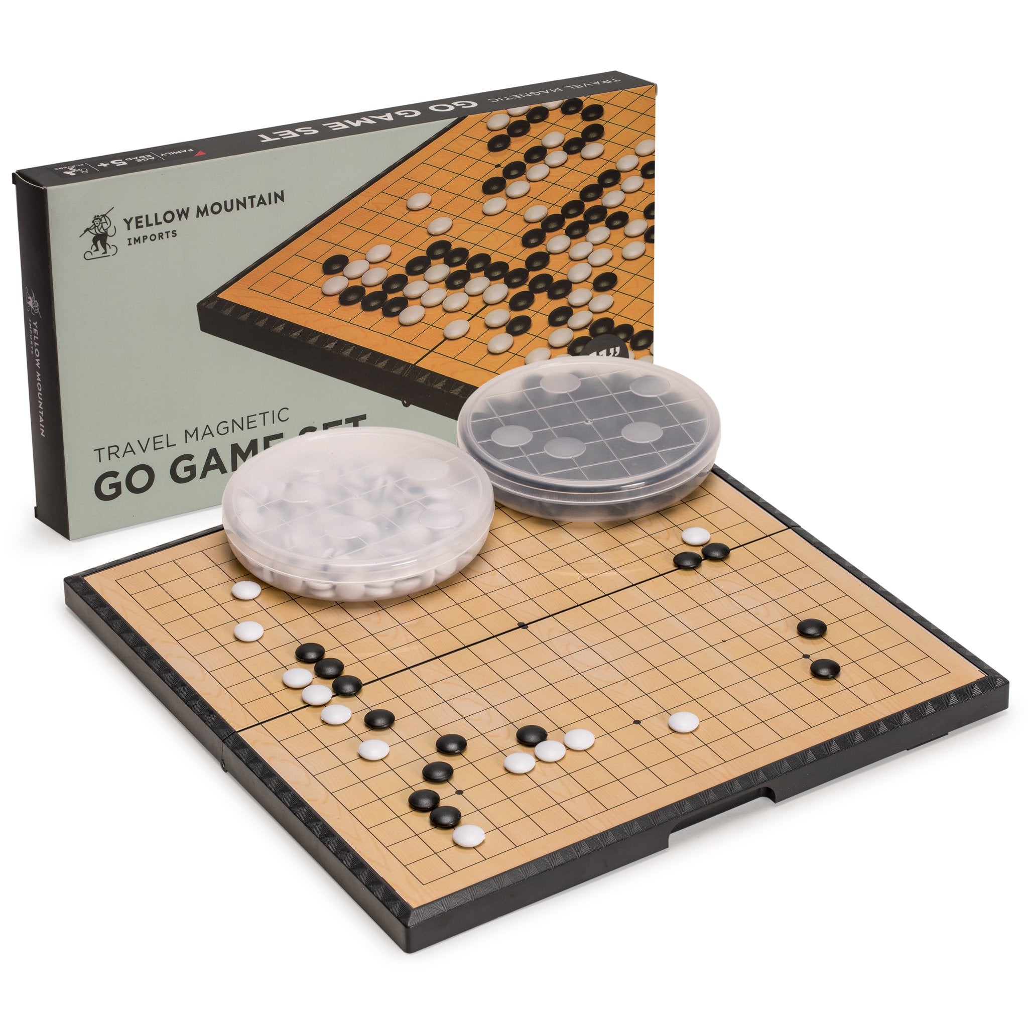 Yellow Mountain Imports magnetic Go board 11-inch ready for travel and play