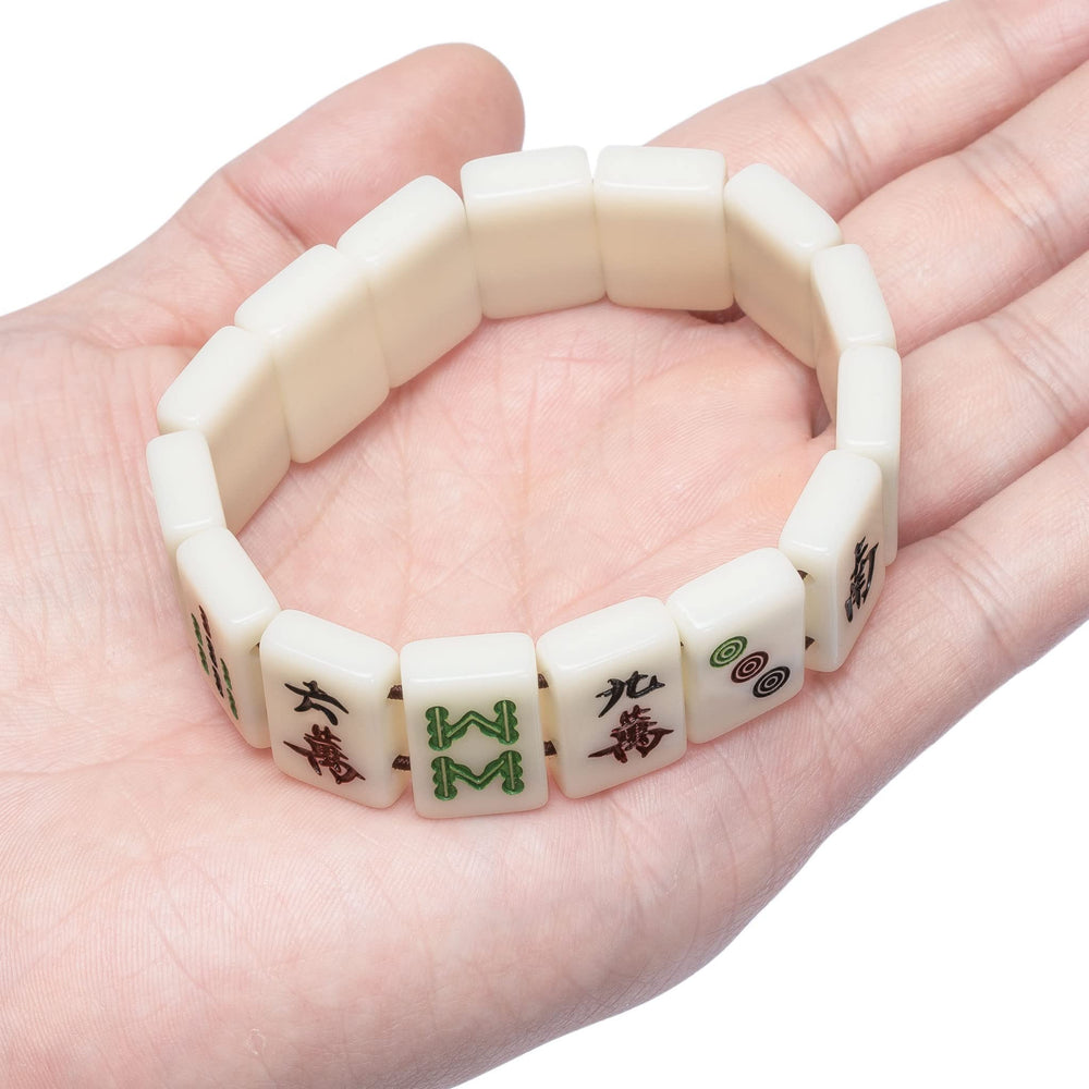 Yellow Mountain Imports Mahjong Mini-Tiles Bracelet gift-ready packaging for enthusiasts.