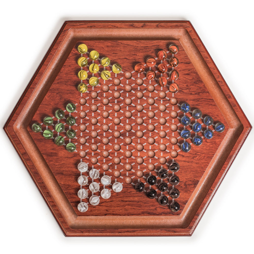 Yellow Mountain Imports 60 petal-style glass marbles in six colors for vibrant play.
