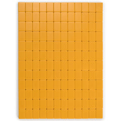 Yellow Mountain Imports melamine tiles with yellow backs resist wear