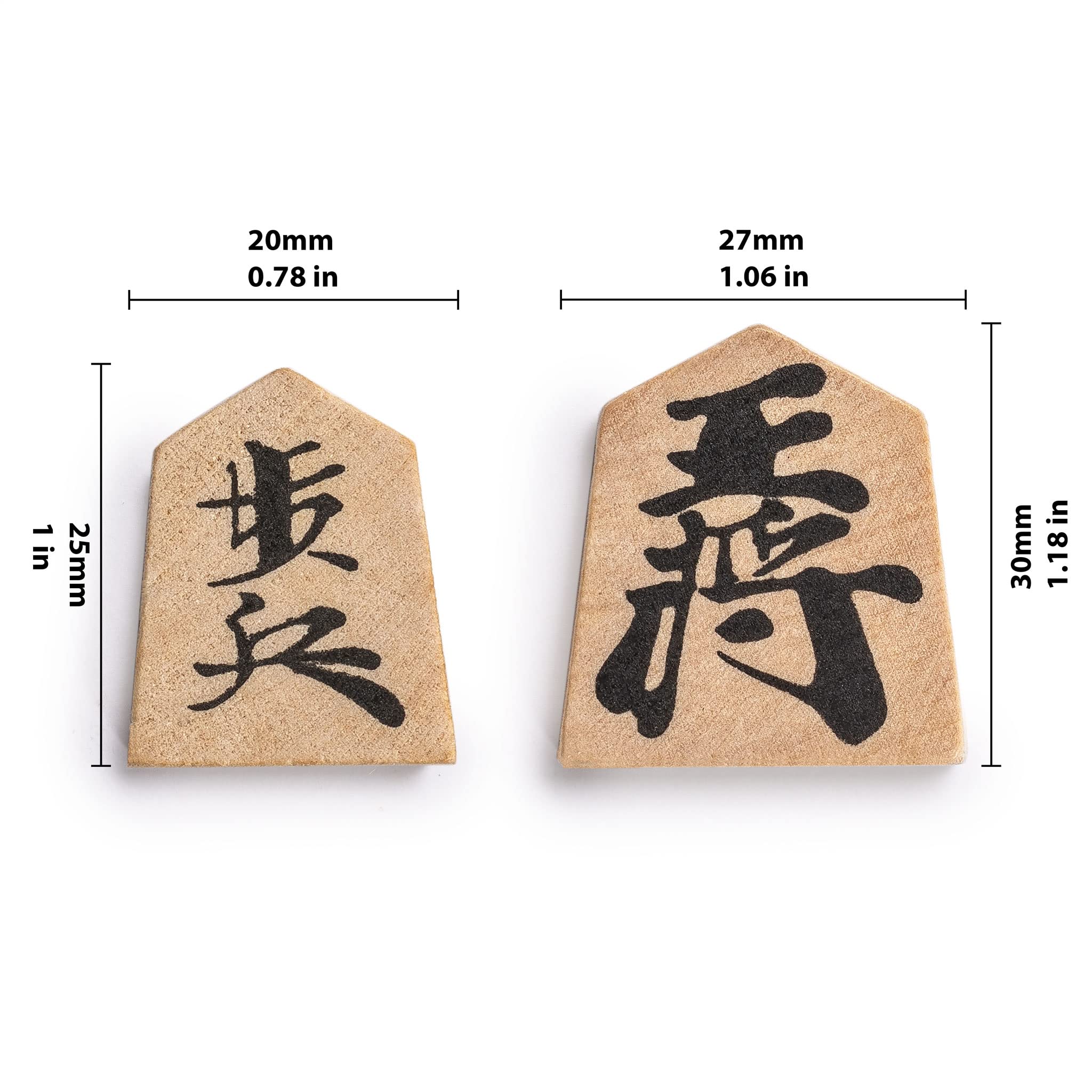 Yellow Mountain Imports shogi Genpai-goma font showcases traditional aesthetics for authentic play.